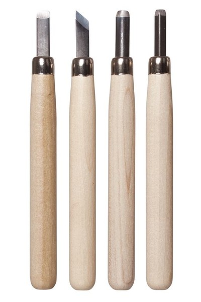 Deluxe Lino & Wood Carving Tools - Set of 4