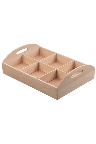 Wooden Tray with Compartments