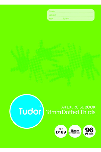 Tudor Exercise Book (A4) - 18mm Dotted Thirds: 96 Pages (Pack of 10)