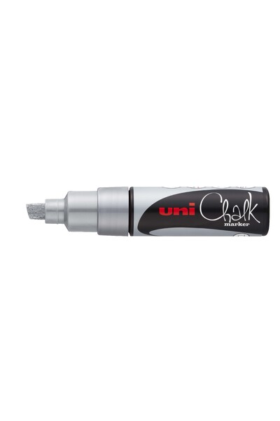 Uni-Ball Chalk Marker Chisel Tip 8mm - Silver