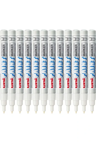 Uni-Ball Paint Marker PX-21 Fine Tip 1.2mm - White (Box of 12)