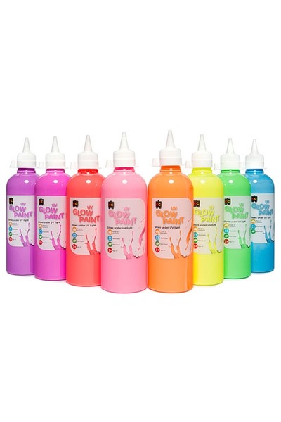 UV Glow Paint (500mL) - Set of 8