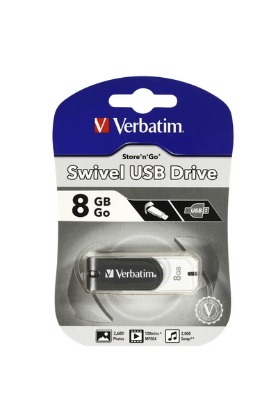 Verbatim USB Drive - Store 'n' Go Swivel: 8GB