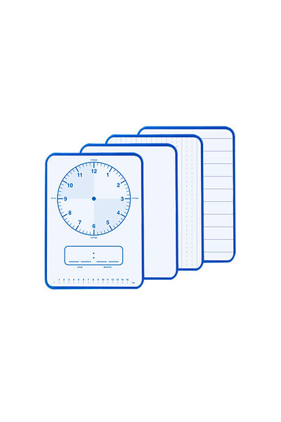 Visionchart Whiteboard Tablet Magnetic A4 Double Sided Clock/Time One Side