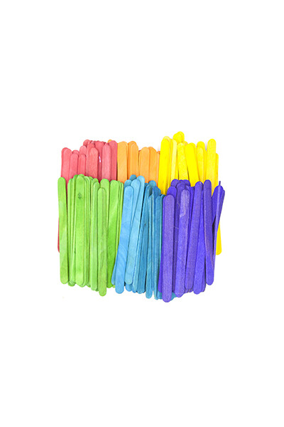 Little Wood Craft Sticks - Coloured (Pack of 150)
