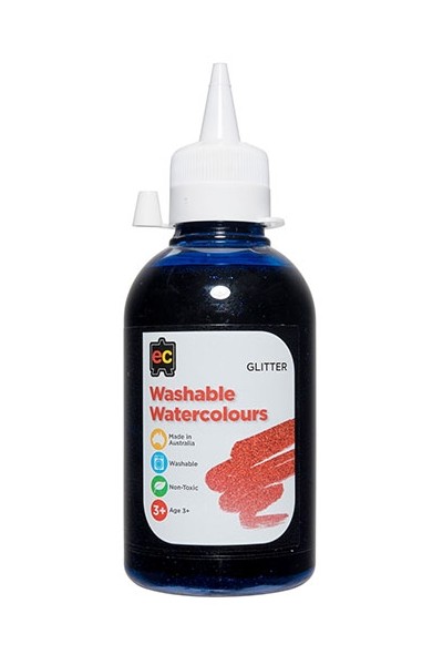 Washable Glitter Watercolour – 250mL: Blue