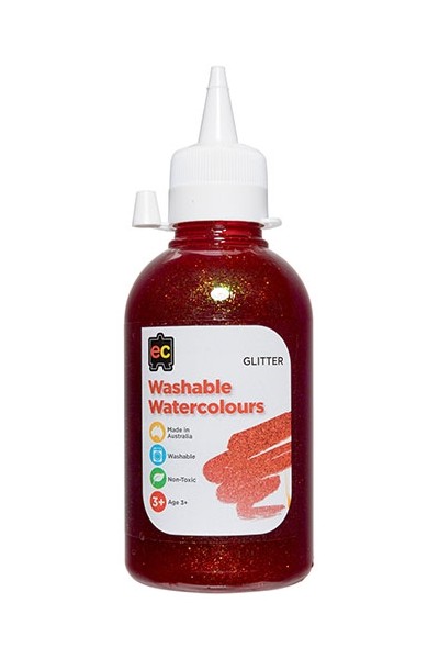 Washable Glitter Watercolour – 250mL: Orange