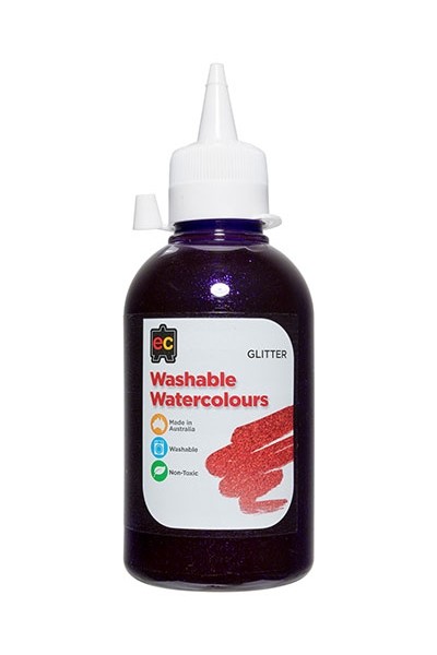 Washable Glitter Watercolour – 250mL: Purple