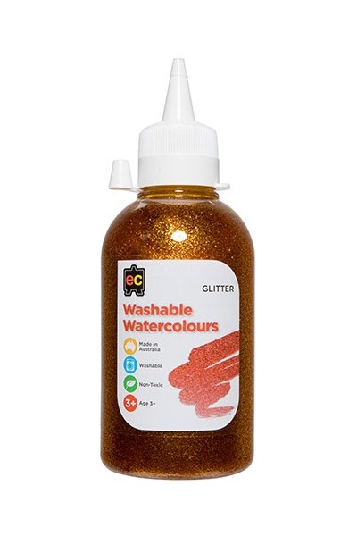 Washable Glitter Watercolour – 250mL: Yellow