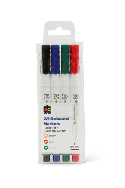 Whiteboard Markers: Thin - Set of 4
