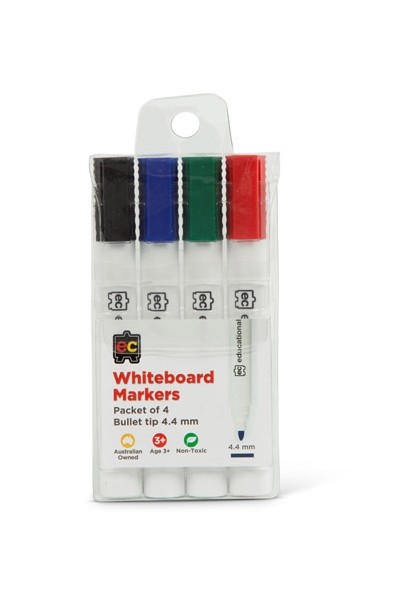 Whiteboard Markers: Thick - Set of 4