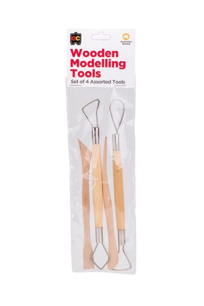 Wooden Modelling Tools - Set of 4