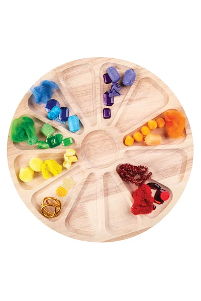Wooden Colour Wheel Tray