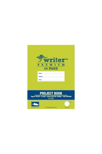 Writer Project Book Premium - 64pg Plain/24mm Dotted Thirds + Margin: Clouds