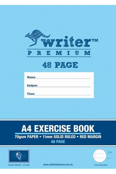 Writer Exercise Book Premium - A4 11mm Ruled + Margin (Ice Cream): 48pg