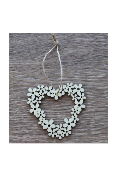 Wood Wreath - Heart w/Hanger (Pack of 10)
