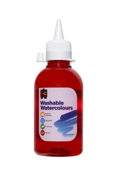 Washable Watercolour 250ml - Red