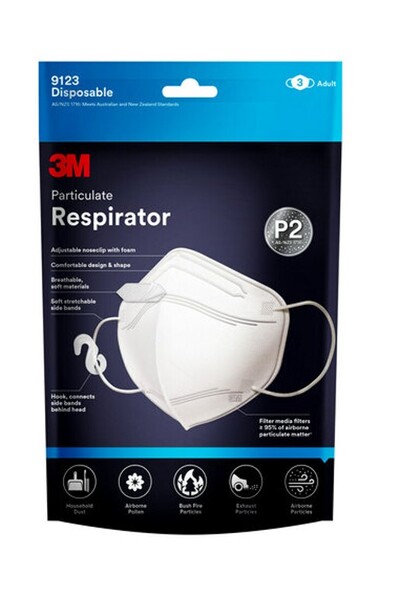 3M Particulate Respirator: P2 Face Mask (Pack of 3)