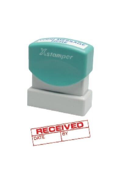 Xstamper - Received Date/By (Red)