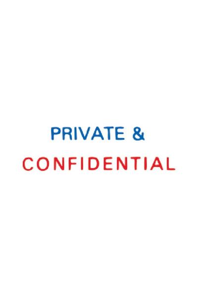 Xstamper - Private & Confidential (Blue & Red)