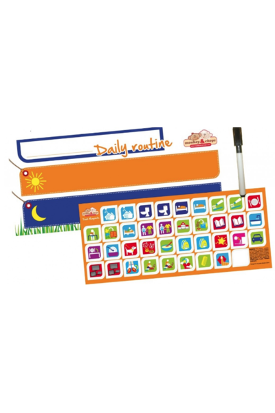 Monkey & Chops Daily Routine Chart - Flexible Magnetic Sheet