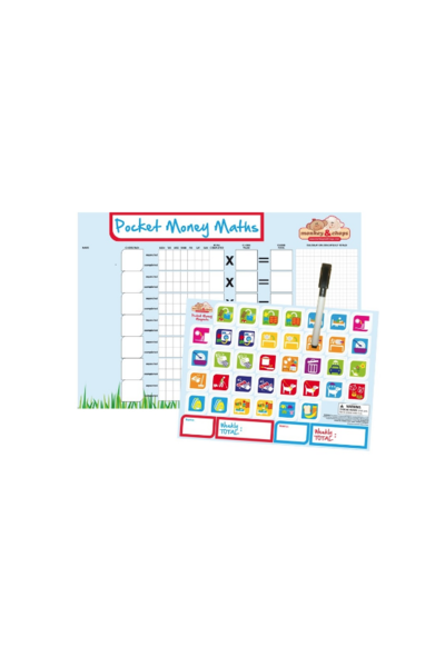 Monkey & Chops Pocket Money Maths - Rigid Magnetic Board