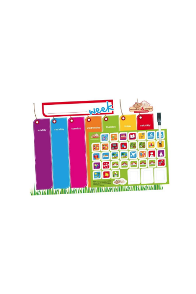 Monkey & Chops Weekly Activity Planner - Flexible Magnetic Sheet