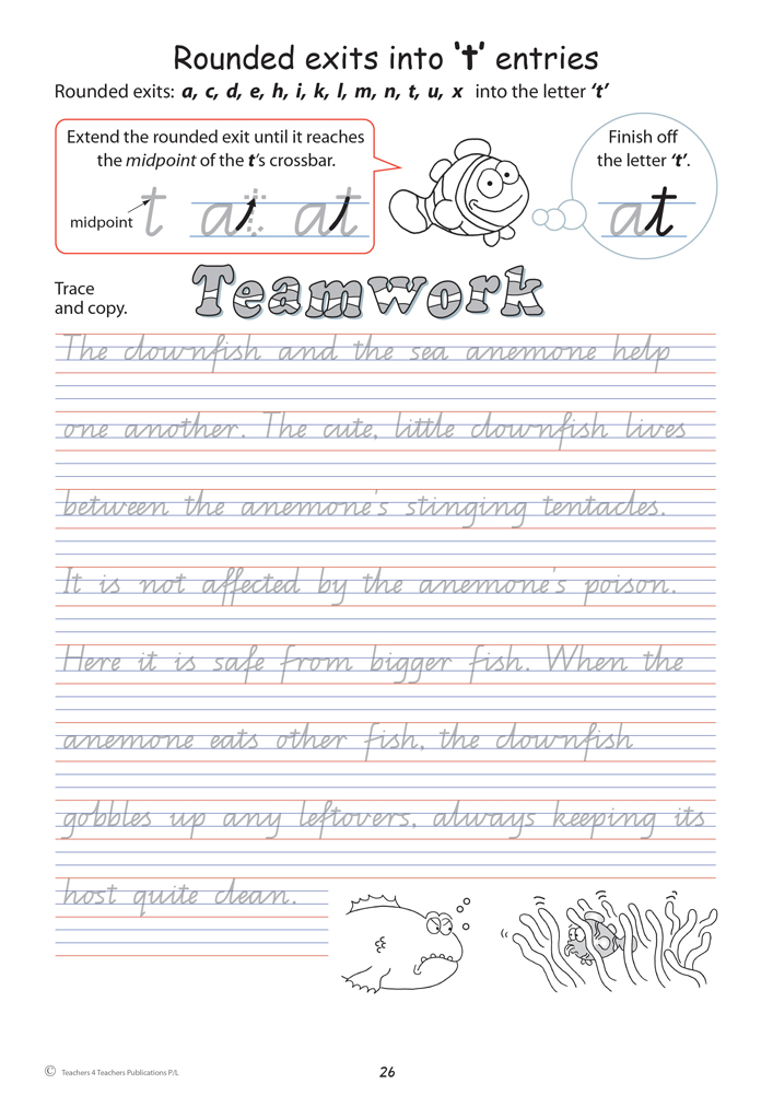 handwriting homework year 5