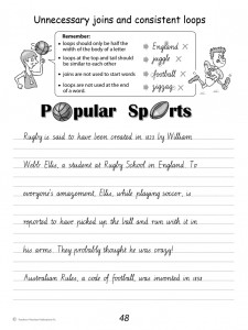 Handwriting Conventions Victoria Year 6 - Sample 1
