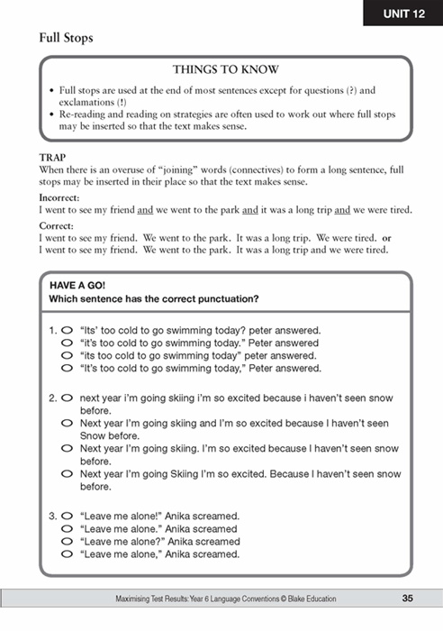 maximising test results naplan style literacy language conventions year 6 blake education educational resources and supplies teacher superstore