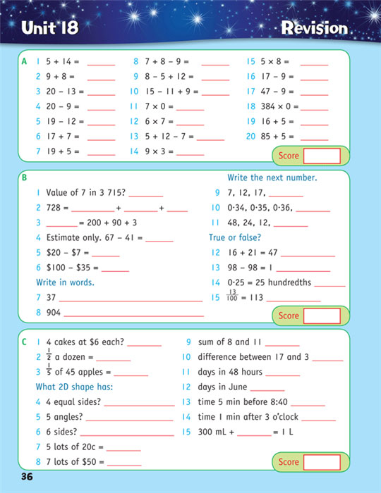 targeting maths australian curriculum edition mental maths year 3 pascal press educational resources and supplies teacher superstore