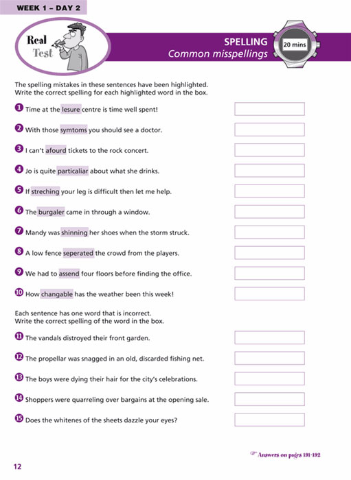 Year 7 Naplan English Worksheets