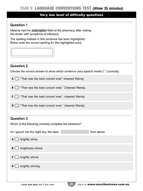 Excel Test Zone - NAPLAN*-style Test Pack: Year 9 - Pascal Press ...