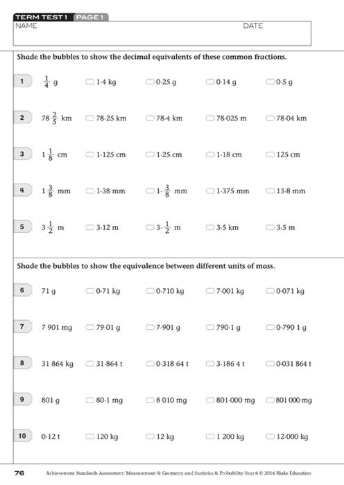 Grade 6 probability worksheets with answers image