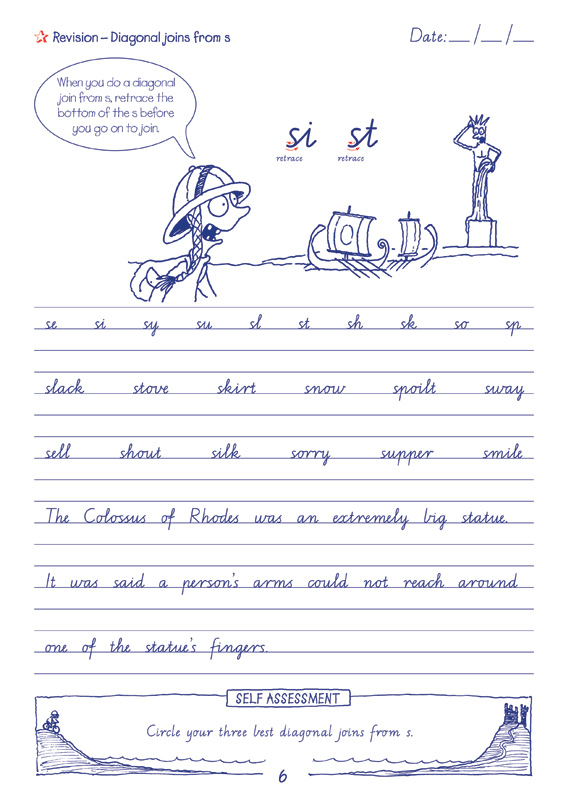 handwriting homework year 6