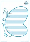 New Wave Pre-Writing Posters - Butterfly Blue
