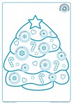 New Wave Pre-Writing Posters - Christmas Tree-Blue
