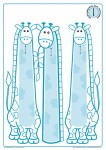 New Wave Pre-Writing Posters - Giraffe Blue