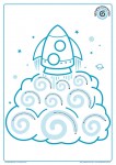 New Wave Pre-Writing Posters - Rocket Blue