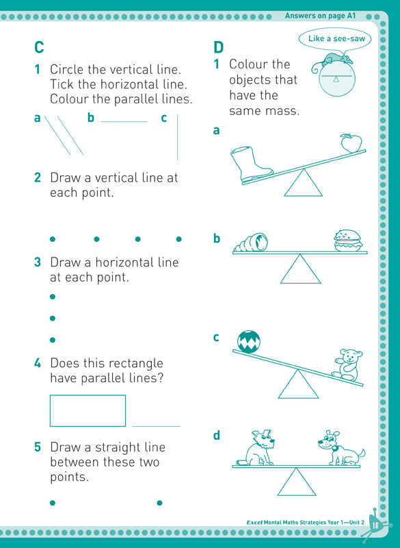 Excel Basic Skills - Mental Maths Strategies: Year 1 - Pascal Press