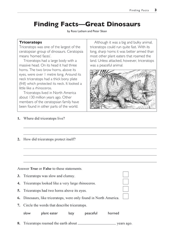 excel basic skills comprehension and written expression year 3