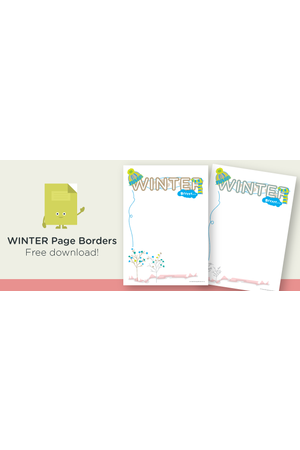 Free Download: Winter" Page Borders"