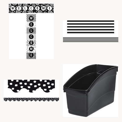 Black & White Classroom Decor Kit