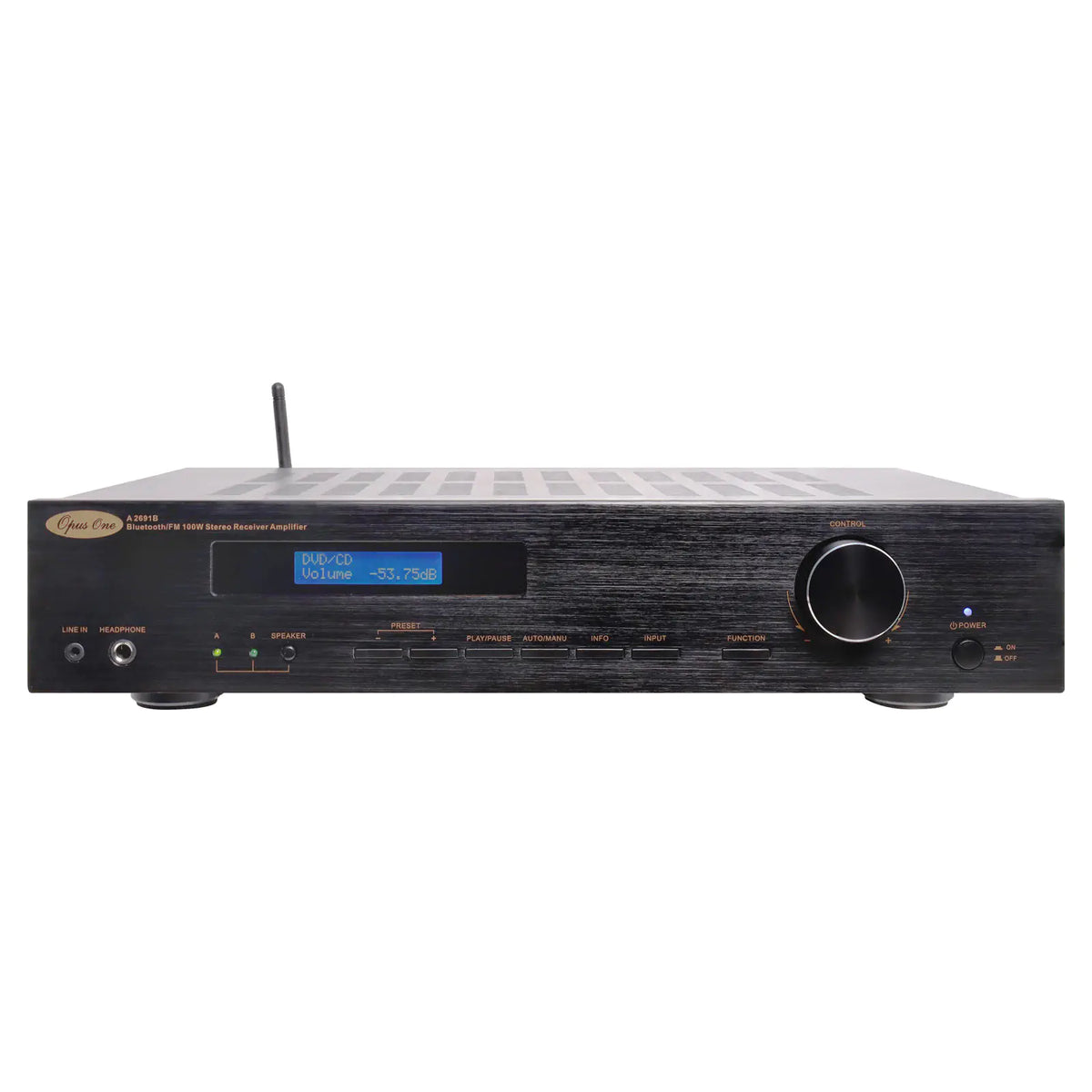 Opus One 100W Stereo FM Bluetooth Receiver Amplifier