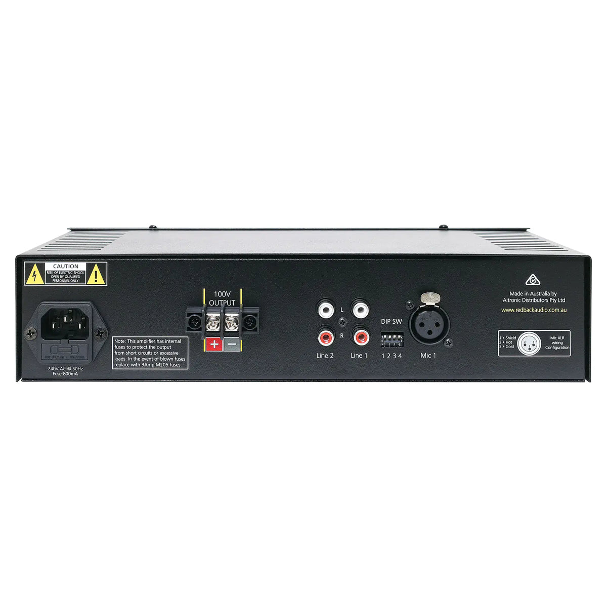 Redback 30W 2 Input 100V Public Address (PA) Amplifier