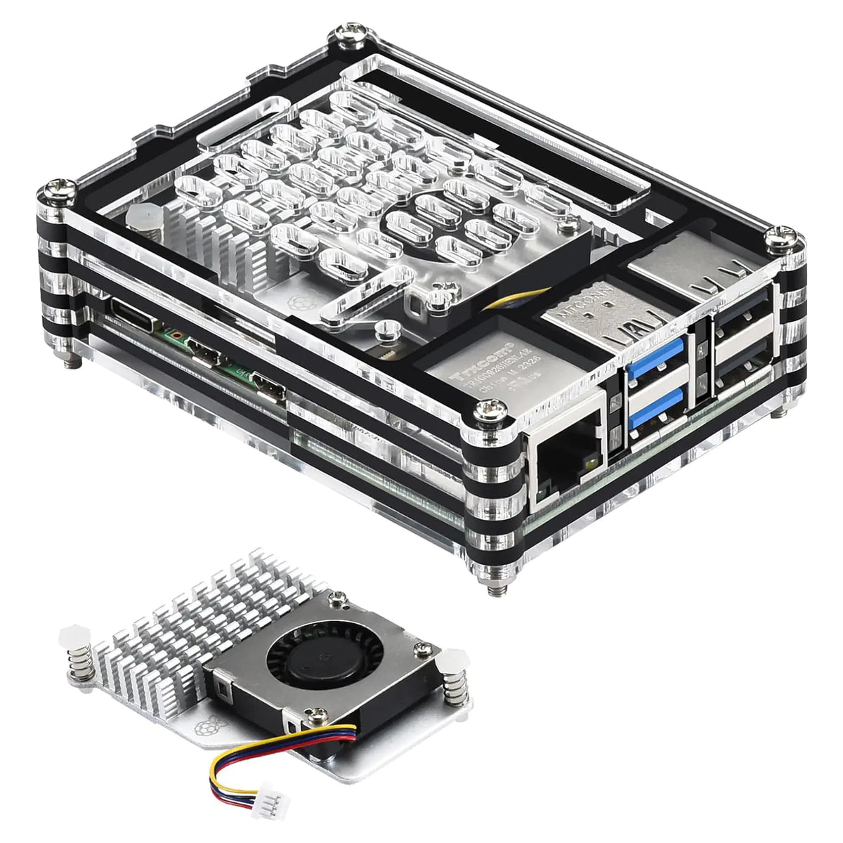 Altronics Acrylic Raspberry Pi 5 Case with Cooling Fan
