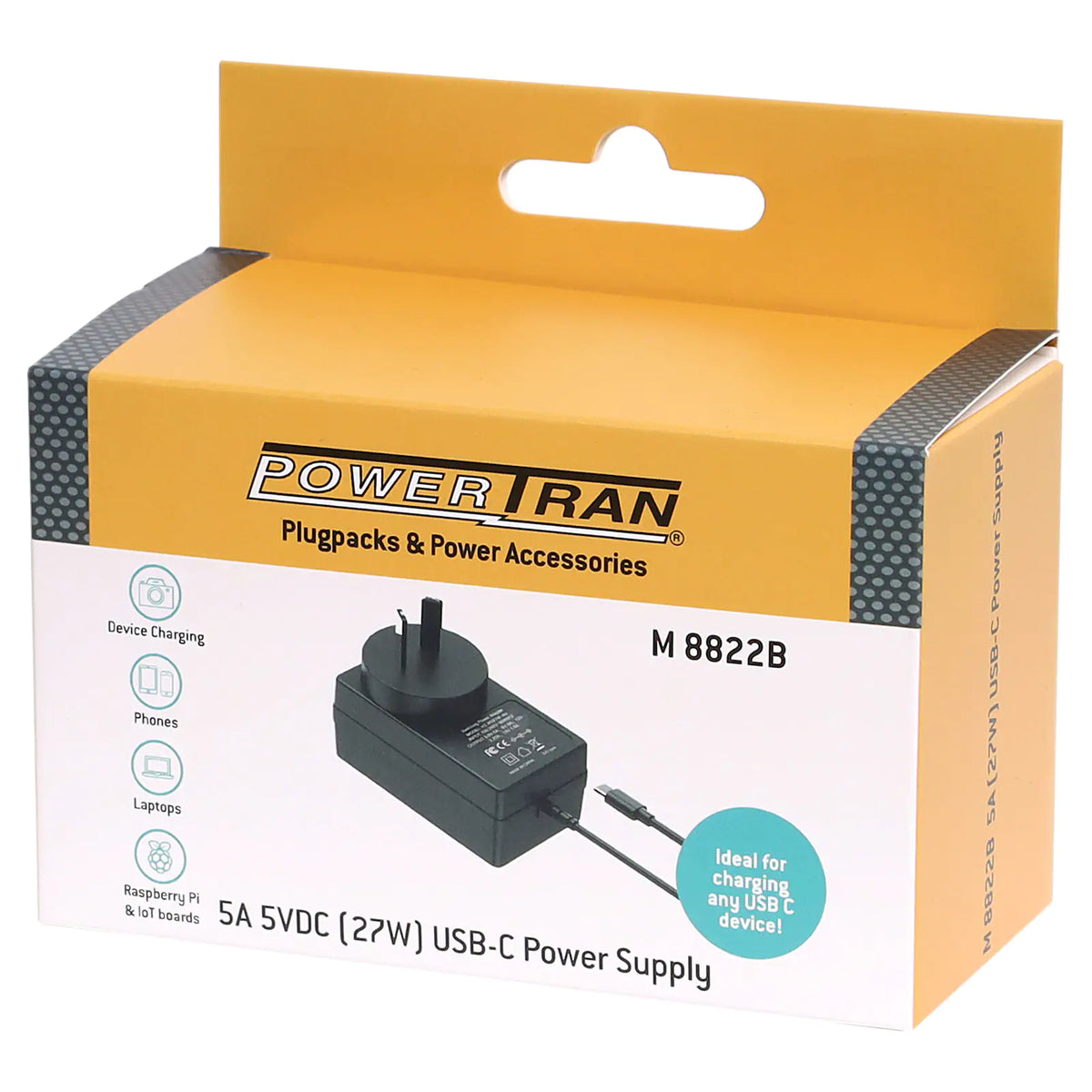 Powertran USB-C 27W PD 5A Device Power Supply