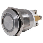 Altronics SPST IP65 Vandal Resistant Illum. Red Blue LED Pushbutton Switch