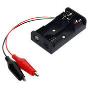 2 X AA Battery Holder With Crocodile Clips