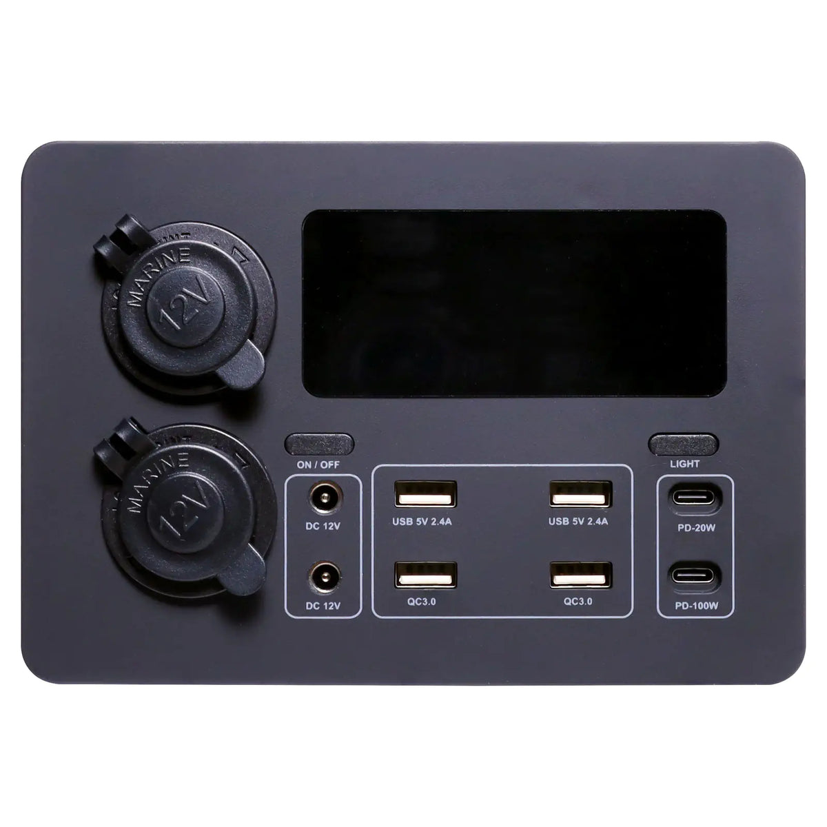 Powerhouse 12V DC Power Control Hub With Power Meter Display